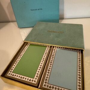 Tiffany & Co. Green and Blue Playing Cards Set Vintage New